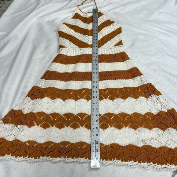 Revolve BCBGENERATION Sweater Halter Dress in‎ Ivory & Caramel Spice XS Women’s - Picture 9 of 11